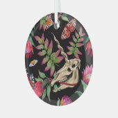 Magischer Wald vereint dunkles Muster. Ornament Aus Glas (Vorderseite links)