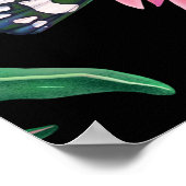 Magischer Wald vereint dunkles Muster. Poster (Ecke)