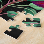 Magischer Wald vereint dunkles Muster. Puzzle (Seite)