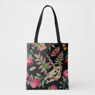 Magischer Wald vereint dunkles Muster. Tasche