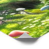 Magischer Wald, verzauberte Pilze Poster (Ecke)