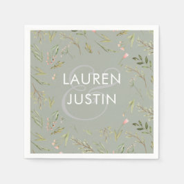 Magischer Wald | Wedding Monogram Paper Napkin Serviette