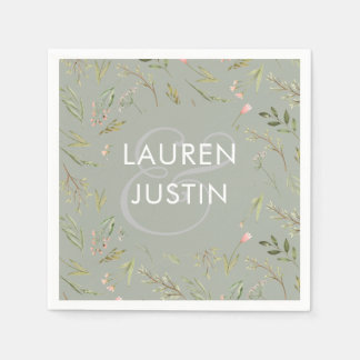 Magischer Wald | Wedding Monogram Paper Napkin Serviette