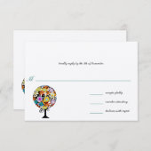 Magischer Waldkreis der Liebe Hochzeitseinladungen Einladung (Vorne/Hinten)