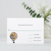 Magischer Waldkreis der Liebe Hochzeitseinladungen Einladung (Stehend Vorderseite)