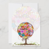 Magischer Waldkreis der Liebe Hochzeitseinladungen Einladung (Rückseite)