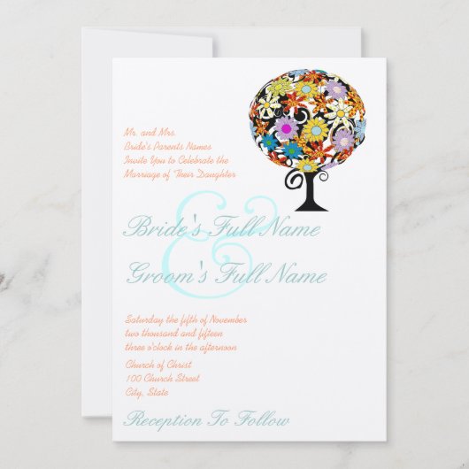 Magischer Waldkreis der Liebe Hochzeitseinladungen Einladung (Vorderseite)