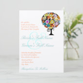 Magischer Waldkreis der Liebe Hochzeitseinladungen Einladung (Stehend Vorderseite)