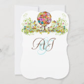 Magischer Waldkreis der Liebe Hochzeitseinladungen Einladung (Rückseite)