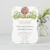 Magischer Waldkreis der Liebe Hochzeitseinladungen Einladung (Stehend Vorderseite)