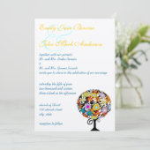 Magischer Waldkreis der Liebe Hochzeitseinladungen Einladung (Stehend Vorderseite)