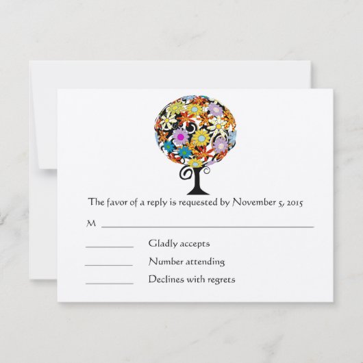 Magischer Waldkreis der Liebe Hochzeitseinladungen RSVP Karte (Vorderseite)