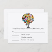 Magischer Waldkreis der Liebe Hochzeitseinladungen RSVP Karte (Vorne/Hinten)