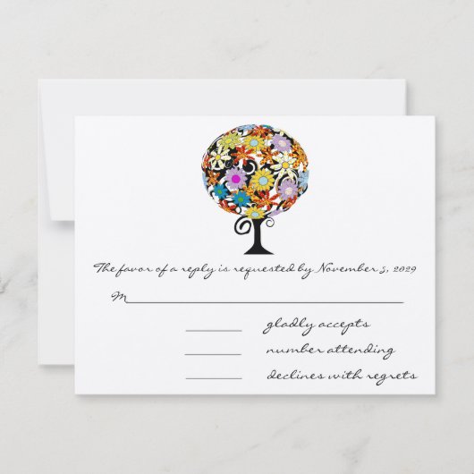 Magischer Waldkreis der Liebe Hochzeitseinladungen RSVP Karte (Vorderseite)