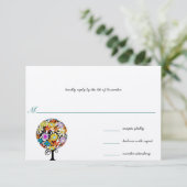 Magischer Waldkreis der Liebe Hochzeitseinladungen RSVP Karte (Stehend Vorderseite)