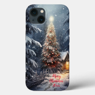 Magischer Waldschnee Winter Frohe Weihnachtsbaum Case-Mate iPhone Hülle