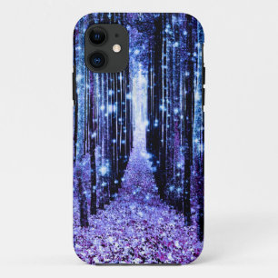 Magischer Waldweg Lila Blau Case-Mate iPhone Hülle