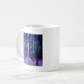 Magischer Waldweg Lila blau Kaffeetasse (Vorderseite Links)