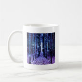 Magischer Waldweg Lila blau Kaffeetasse (Links)