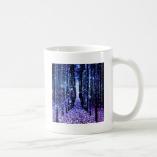 Magischer Waldweg Lila Blau Kaffeetasse