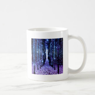 Magischer Waldweg Lila blau Kaffeetasse