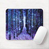 Magischer Waldweg Lila blau Mousepad (Mit Mouse)