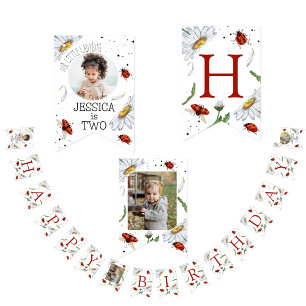 Magischer Wasserfarben-Niedliche Geburtstag Girl L Wimpelkette