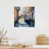 Magischer Wasserfarbkanal Venedig Poster (Küche)