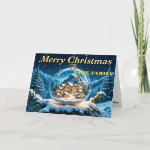 Magischer Weihnachts-Schneeball Feiertagskarte
