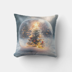 Magischer Weihnachts-Schneeball mit leuchtendem Ba Kissen