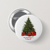 Magischer Weihnachtsbaum-Button Button (Vorne & Hinten)