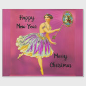 Magischer Weihnachtsbeifall Geschenkpapier (Flach)