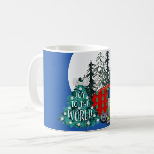Magischer Weihnachtscamper Kaffeetasse (Vorderseite Links)