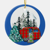 Magischer Weihnachtscamper Keepake Keramik Ornament (Vorne)