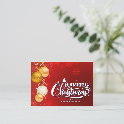 Magischer Weihnachtsgeist Treuekarte (Stehend Vorderseite)