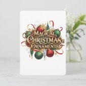Magischer Weihnachtskranz & Kerzen Feiertagsauto Einladung (Stehend Vorderseite)