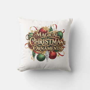 Magischer Weihnachtskranz & Kerzen personalisiert Kissen