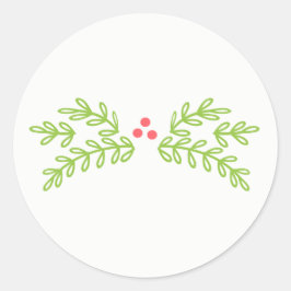 Magischer Weihnachtsmann Aquamarin ID441 Runder Aufkleber