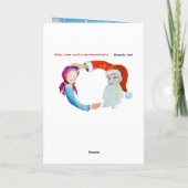 Magischer Weihnachtsmann mit Whimsical Baby Girl Karte (Rückseite)