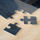 Magischer Weihnachtsnachtteddy mit Gegenwart Puzzle (Seite)