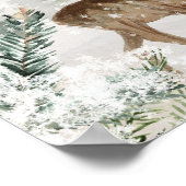 Magischer Weihnachtswald Deer Bird Poster (Ecke)