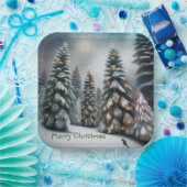 Magischer Weihnachtswald Pappteller (Party)