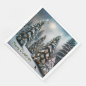 Magischer Weihnachtswald Serviette (Ecke)