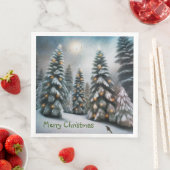 Magischer Weihnachtswald Serviette (Beispiel)