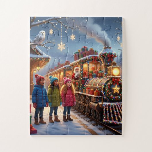 Magischer Weihnachtszug Puzzle (Vertikal)