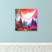 Magischer Weltraumwald Leinwanddruck (Insitu (Holzboden))