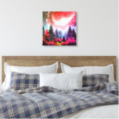 Magischer Weltraumwald Leinwanddruck (Insitu (Schlafzimmer))