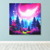 Magischer Weltraumwald Leinwanddruck (Insitu (Holzboden))