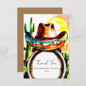 Magischer Western Hat Cowboy Baby Shower Dankeskarte (Vorne/Hinten)