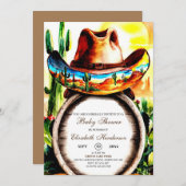 Magischer Western Hat Cowboy Baby Shower Einladung (Vorne/Hinten)